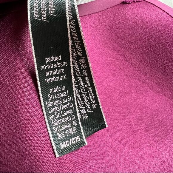 Victoria’s Secret Sexy Illusions Padded Wireless Bra Burgundy Maroon Racerback - Picture 9 of 10